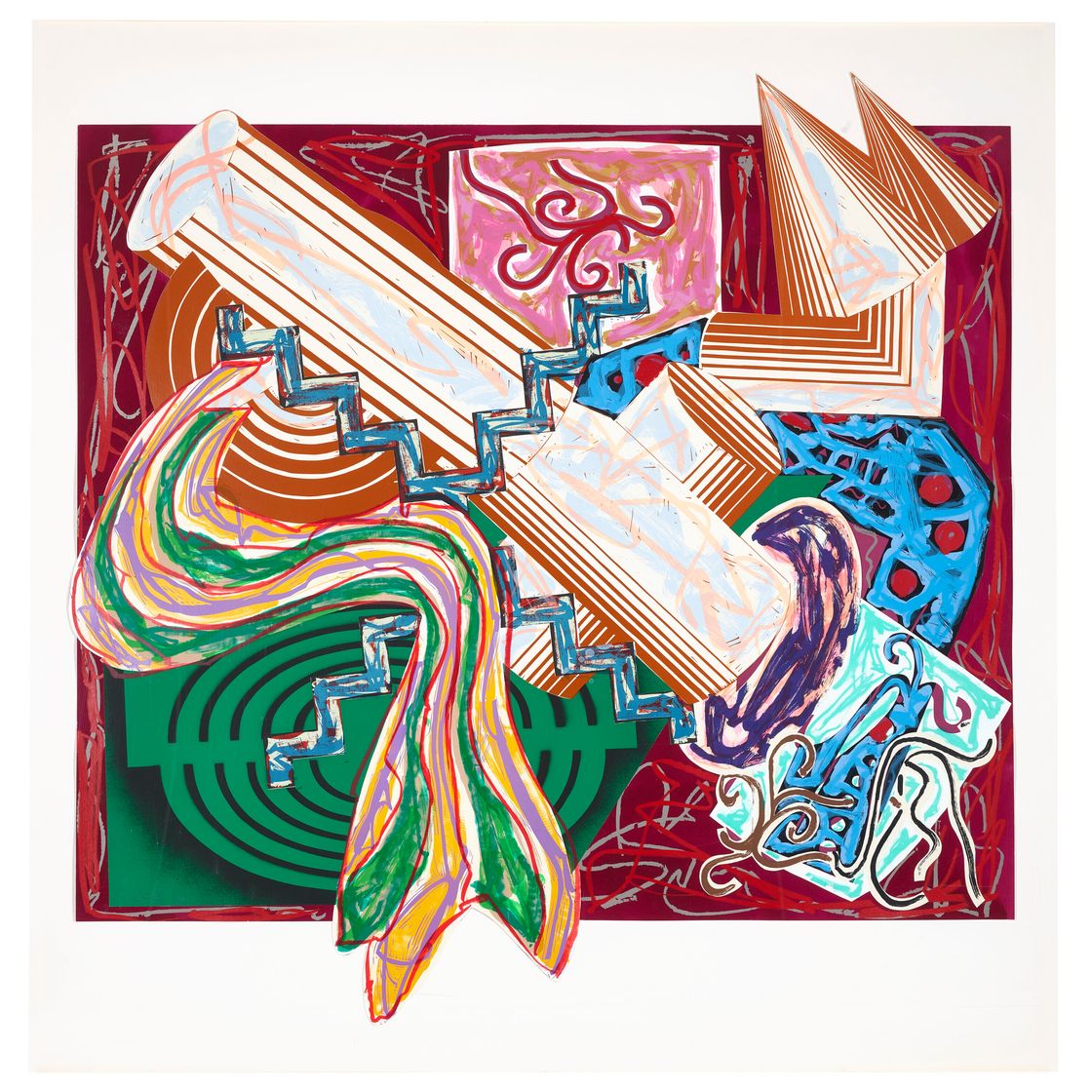 Frank Stella — Затем появилась палка и ударила собаку, как на иллюстрациях к фильму Эль Лисицкого "Гадя"., изображение 1
