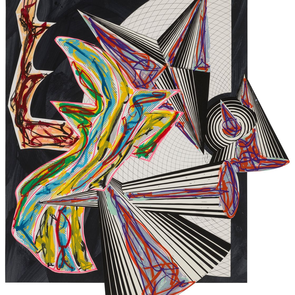 Frank Stella — Затем пришла Смерть и забрала мясника, фото 9 с иллюстраций к фильму Эль Лисицки "Гадья".