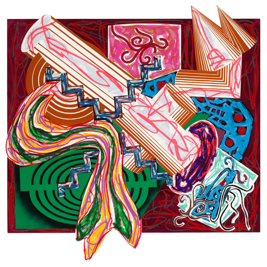 Frank Stella — Затем появилась палка и избила Собаку, сразу после того, как у Эль Лисицкого родился Гадя