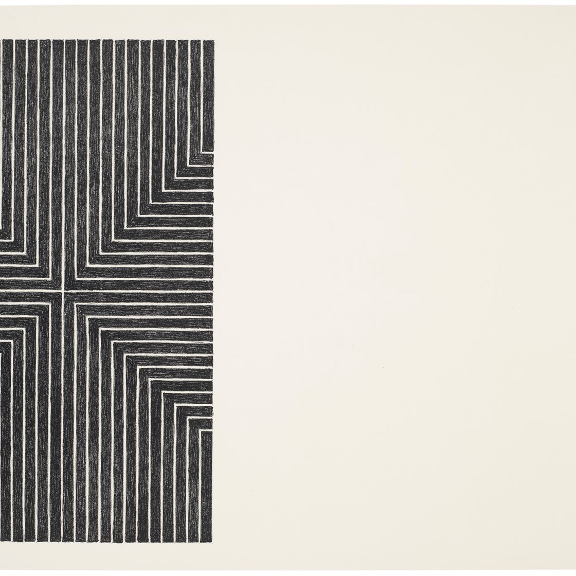 Frank Stella — "Да здравствует любовь!", из первой черной серии