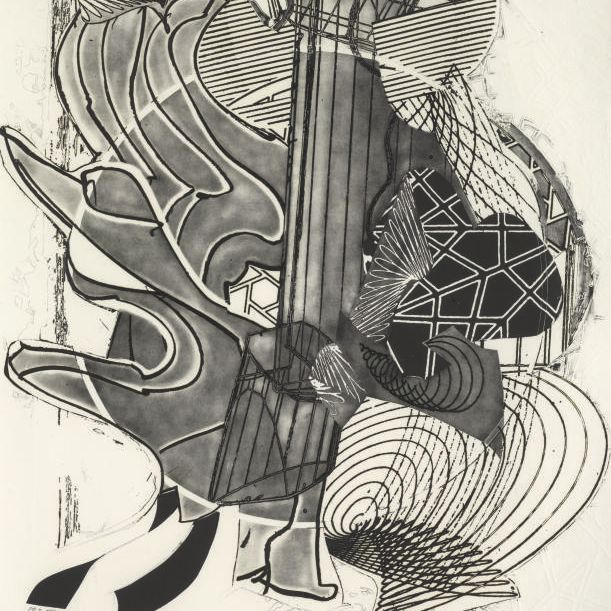 Frank Stella — Ископаемый кит (первое состояние)