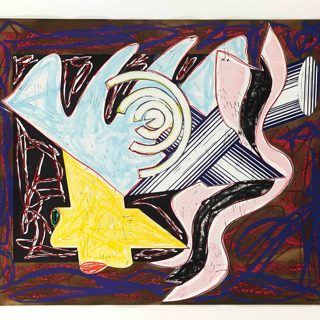 Frank Stella — Голодный кот съел козленка, из: Иллюстрации к фильму Эль Лисицки "У Гадьи" (Axsom 172)
