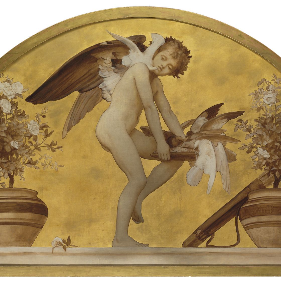 Frederic Leighton — Купидон и голуби