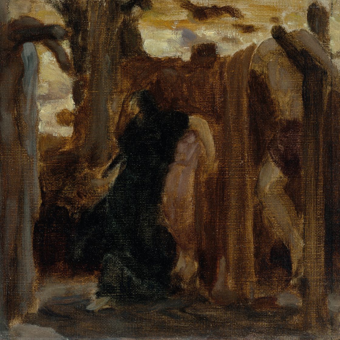 Frederic Leighton — Рицпа, цветной набросок, изображение 1