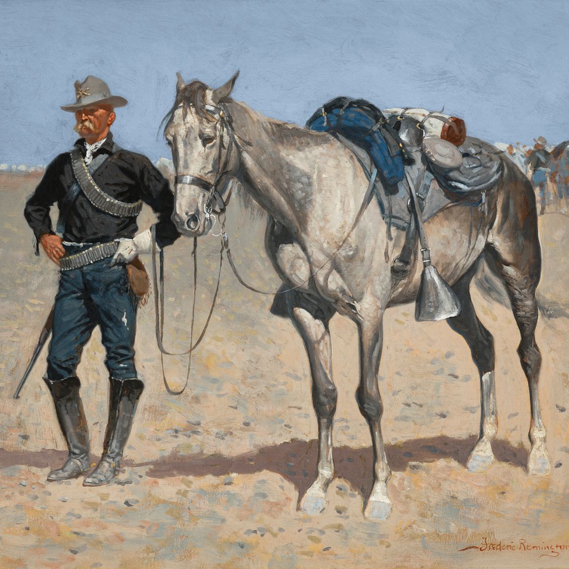 Frederic Remington — Кавалерист и его кобыла, изображение 1