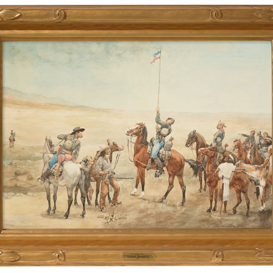 Frederic Remington — Подача сигнала на главную команду, изображение 2