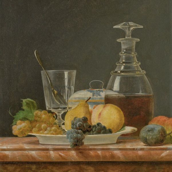French School — Природа, насыщенная фруктами, розами и мускатом Люнеля; Природа, насыщенная фруктами, соком и мускатом