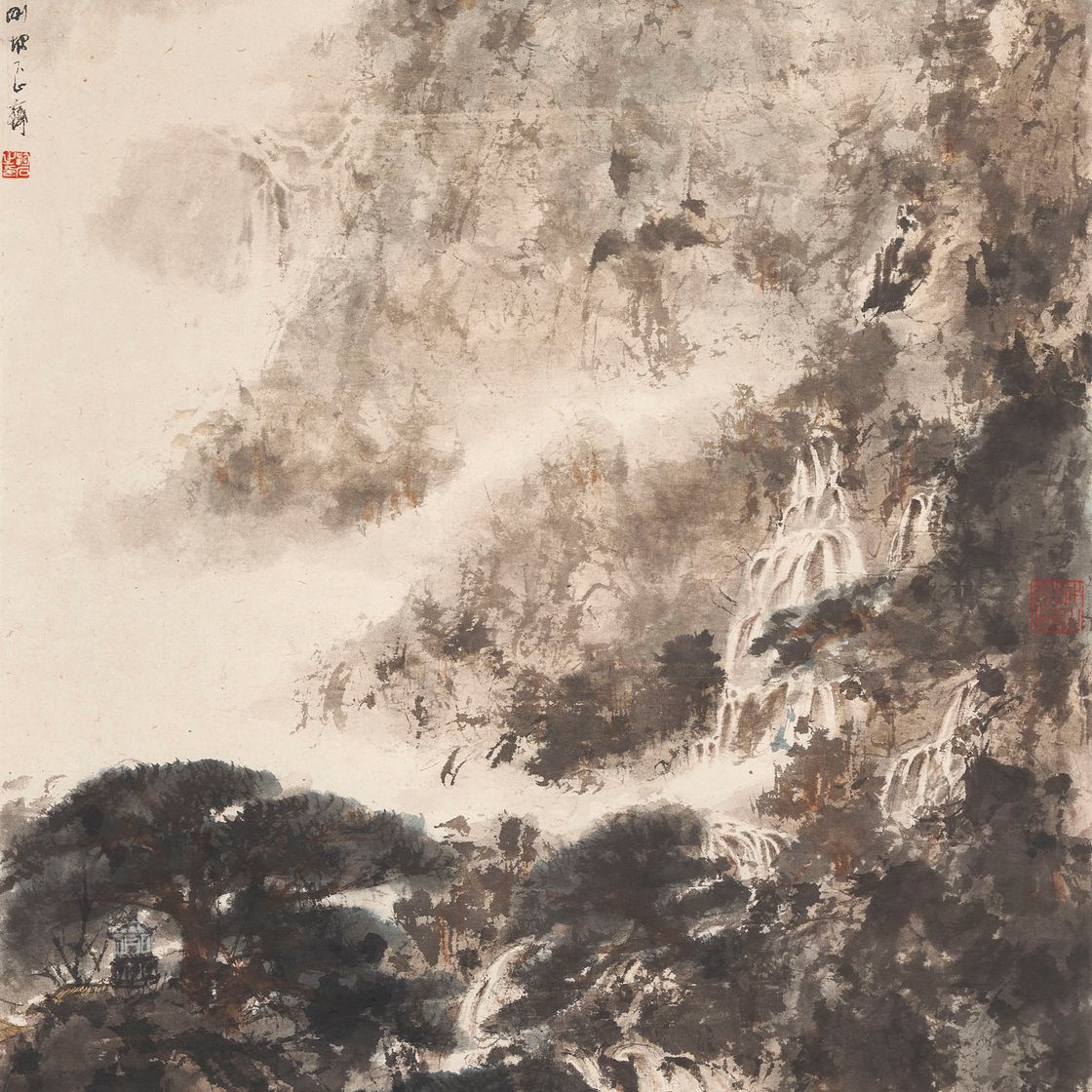 Fu Baoshi — Низвергающиеся водопады