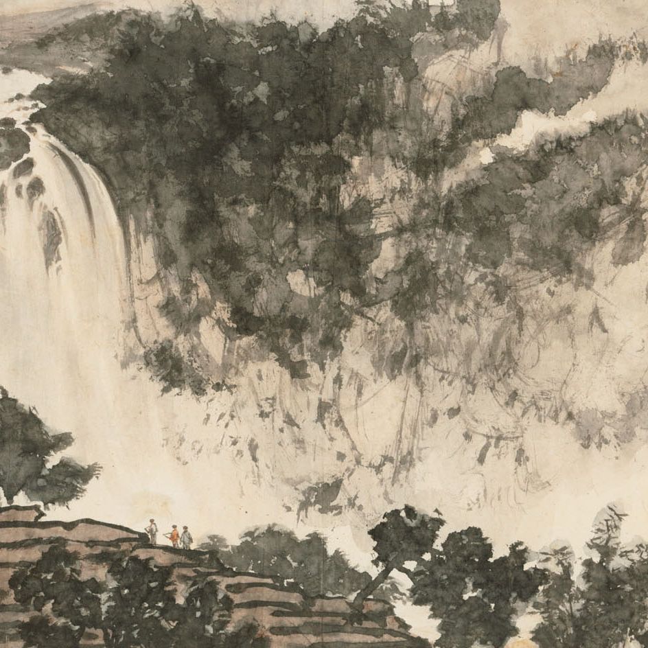 Fu Baoshi — Водопад, изображение 1