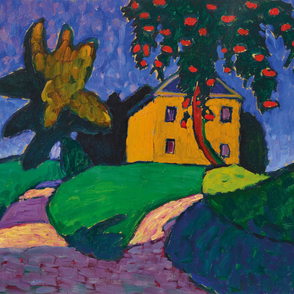 Gabriele Münter — Гельбесский дом Апфельбаума (спереди); Земельный участок (сзади), изображение 1