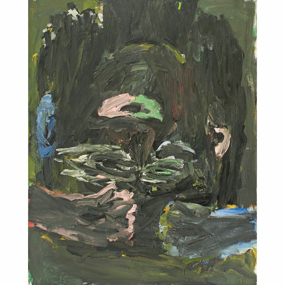 Georg Baselitz — Schwarzer Kopf mit blauem Ohr (Черная голова с голубым ухом)