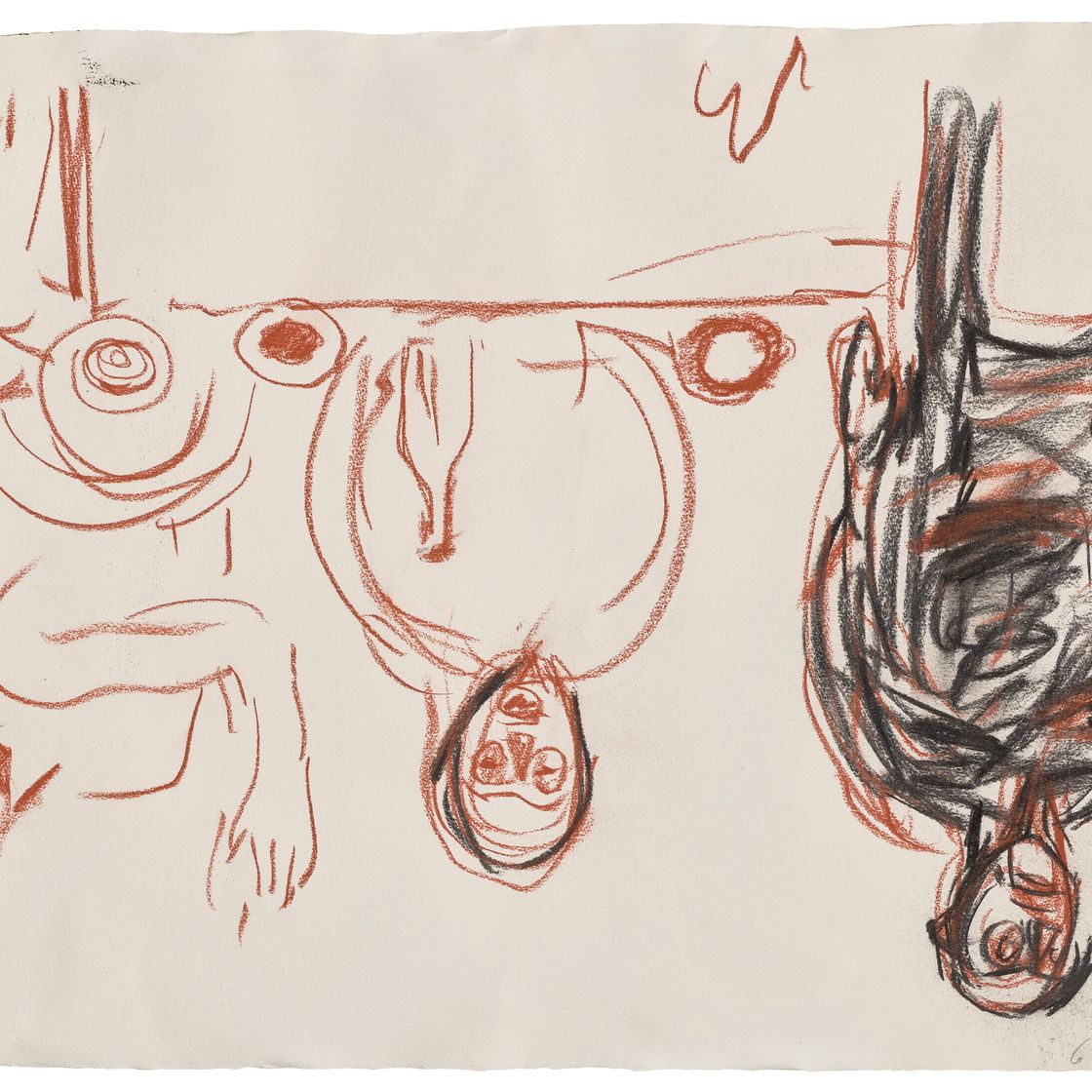 Georg Baselitz — Nachtessen в Дрездене (Ужин в Дрездене), изображение 1