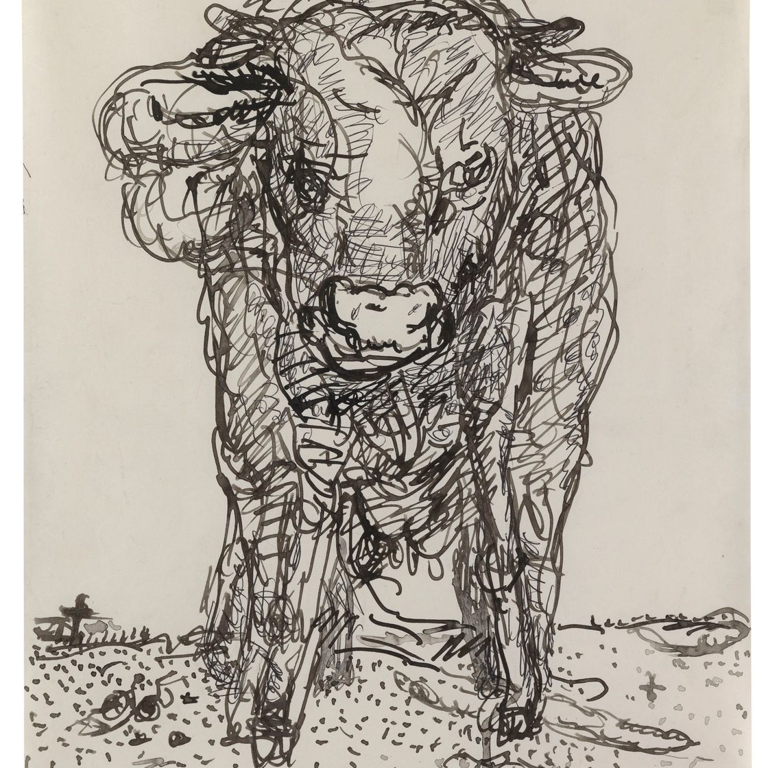 Georg Baselitz — Без названия (Айне Кух (Корова))