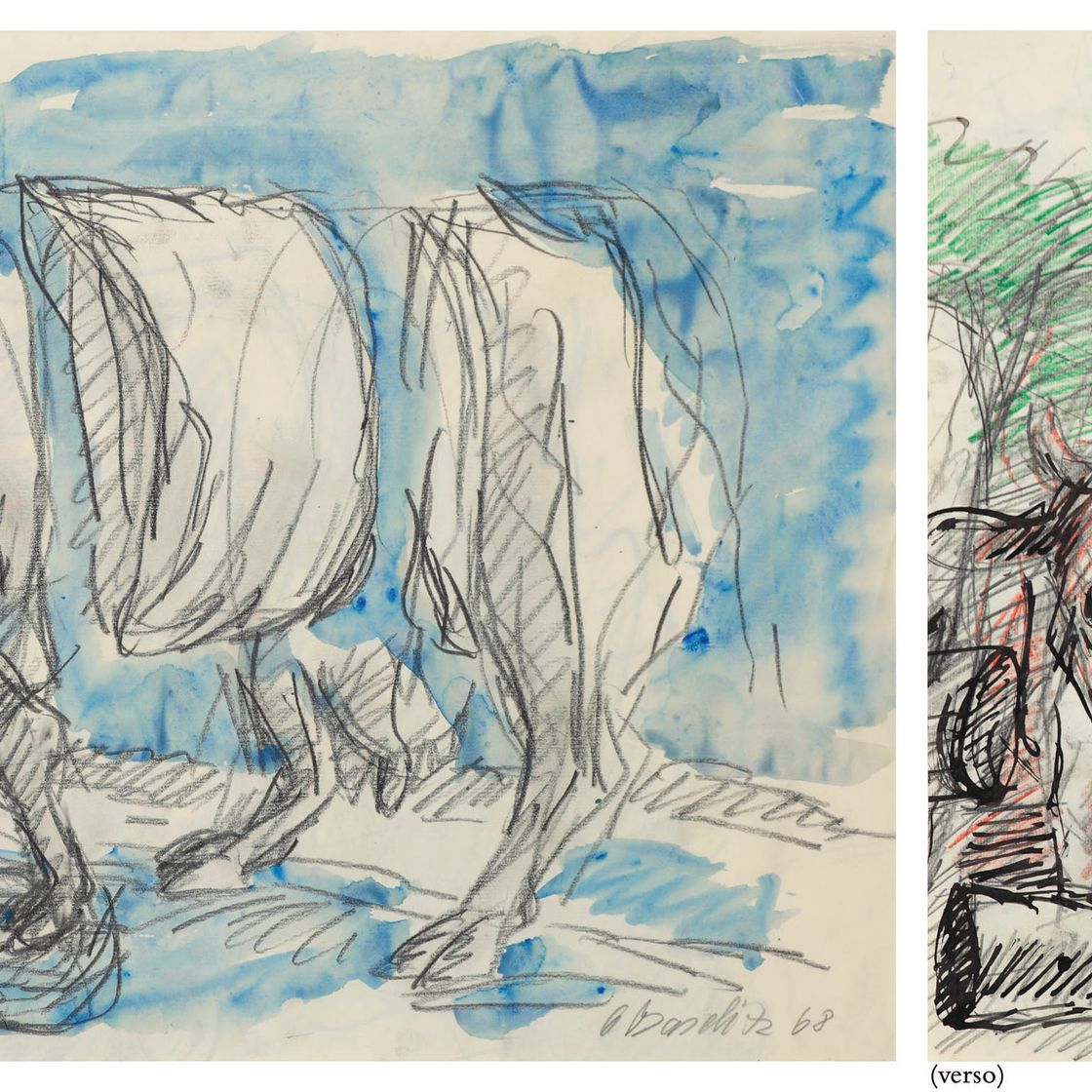 Georg Baselitz — Без названия (корова), изображение 1