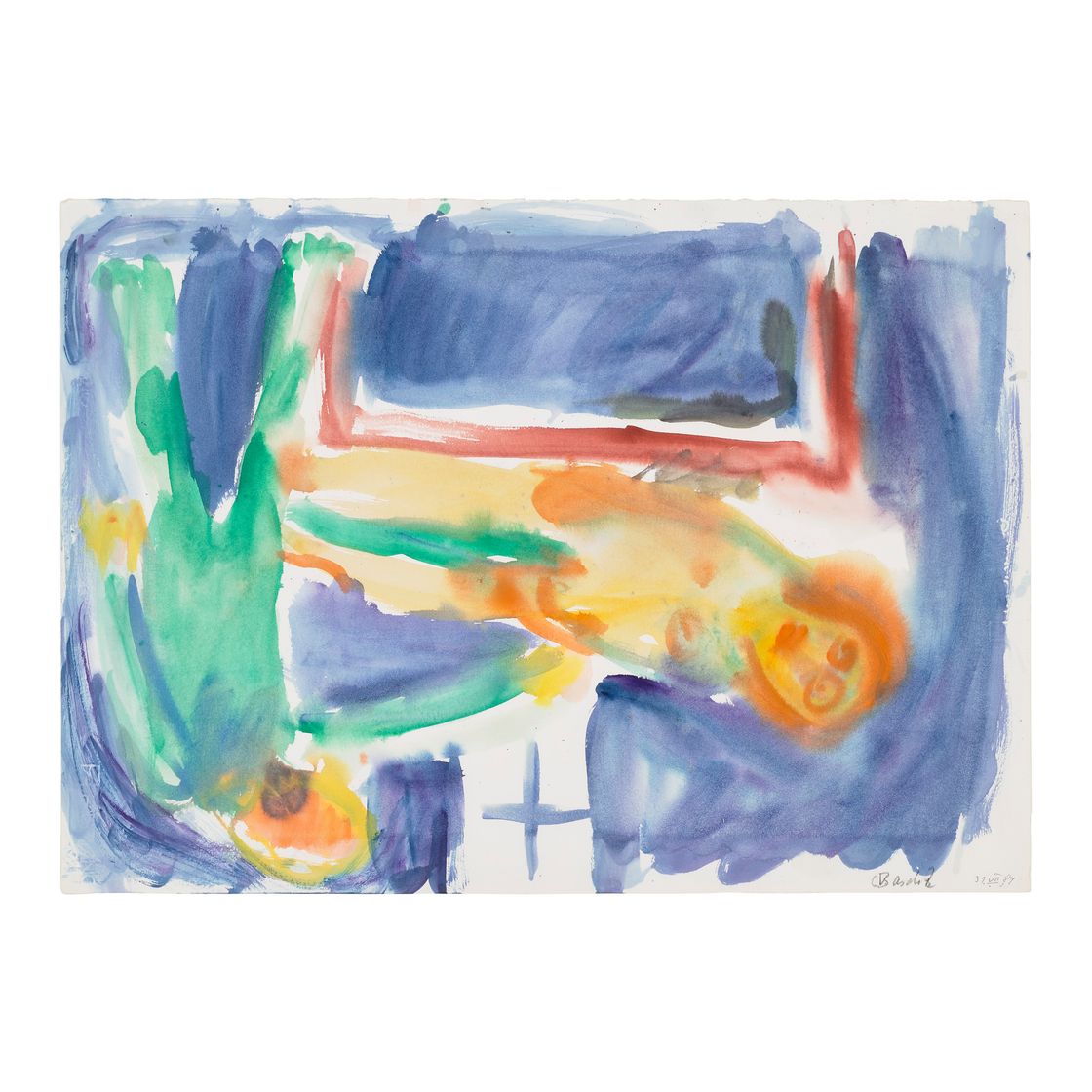Georg Baselitz — Без названия (Das Liebespaar) [Влюбленные]
