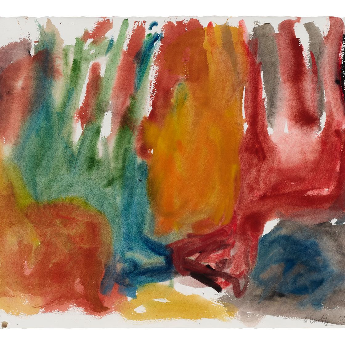 Georg Baselitz — Без названия (Zwei Rehe) [Два оленя]