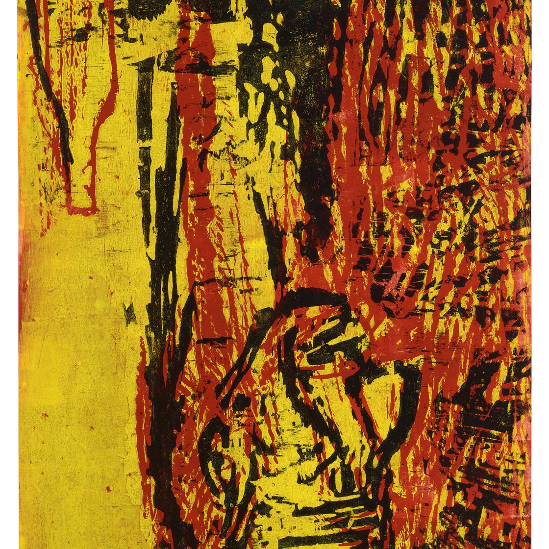Georg Baselitz — Копф и фляга (головка и бутылка), изображение 1