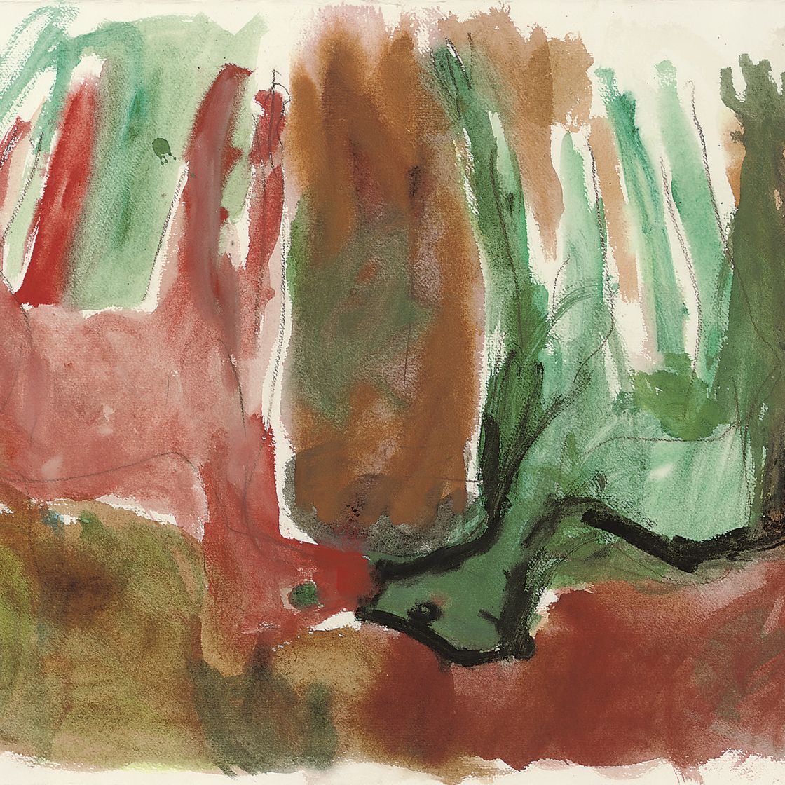 Georg Baselitz — Без названия (Два оленя)