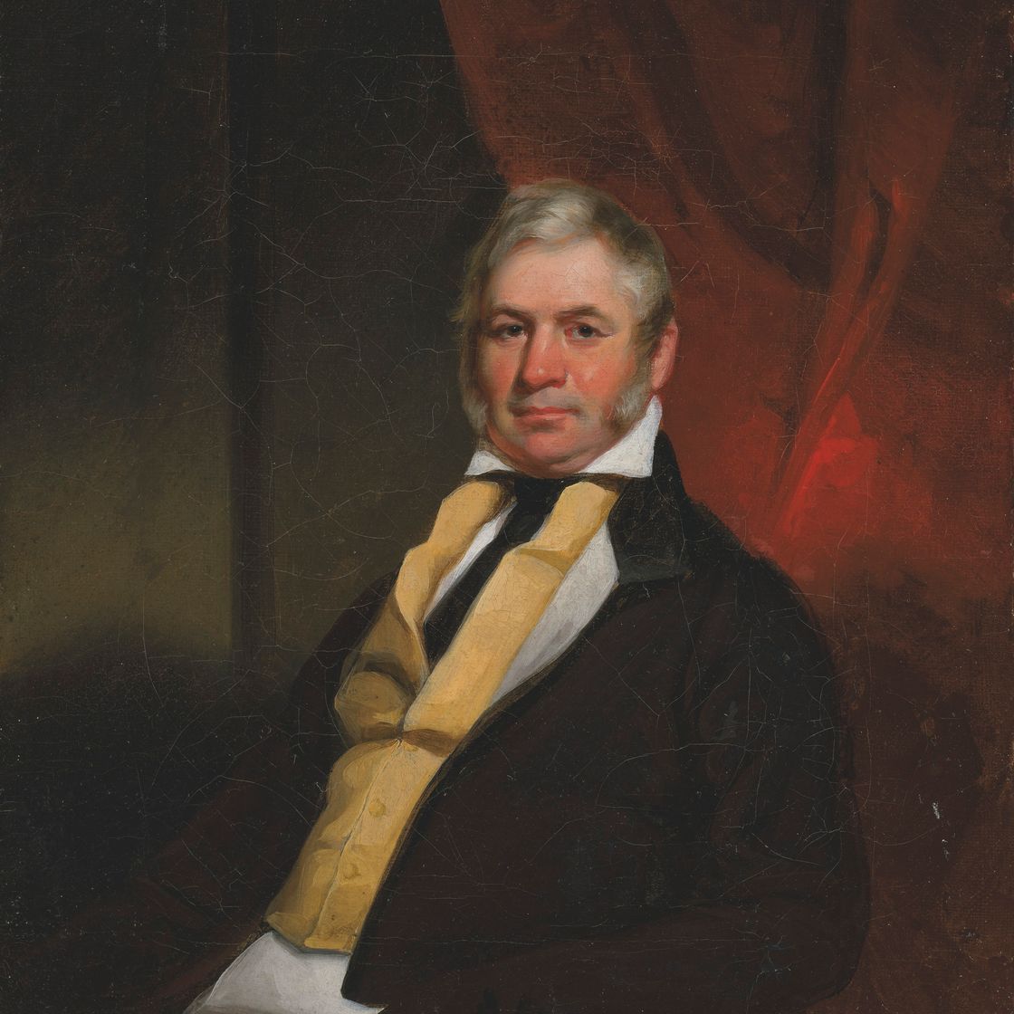 George Chinnery — Портреты капитана Джеймса и миссис Кэтрин Энн Нейш, сидящие в три четверти роста, в интерьере