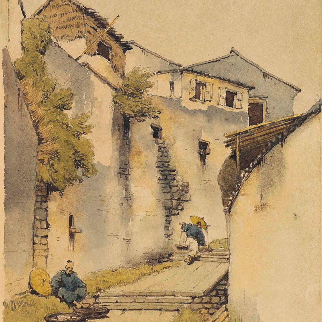 George Chinnery — Уличная сцена, Макао