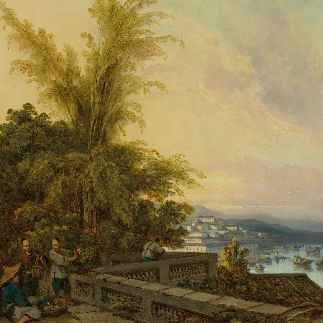 George Chinnery — Из окон Casa Gardens открывается вид на внутреннюю гавань Макао, изображение 1