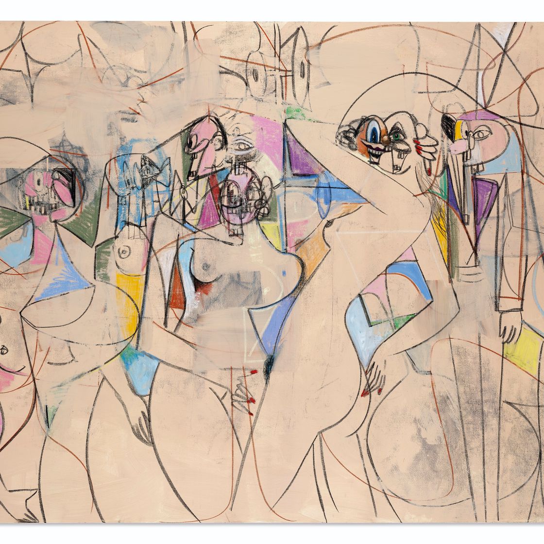 George Condo — Танцующие фигуры, изображение 1