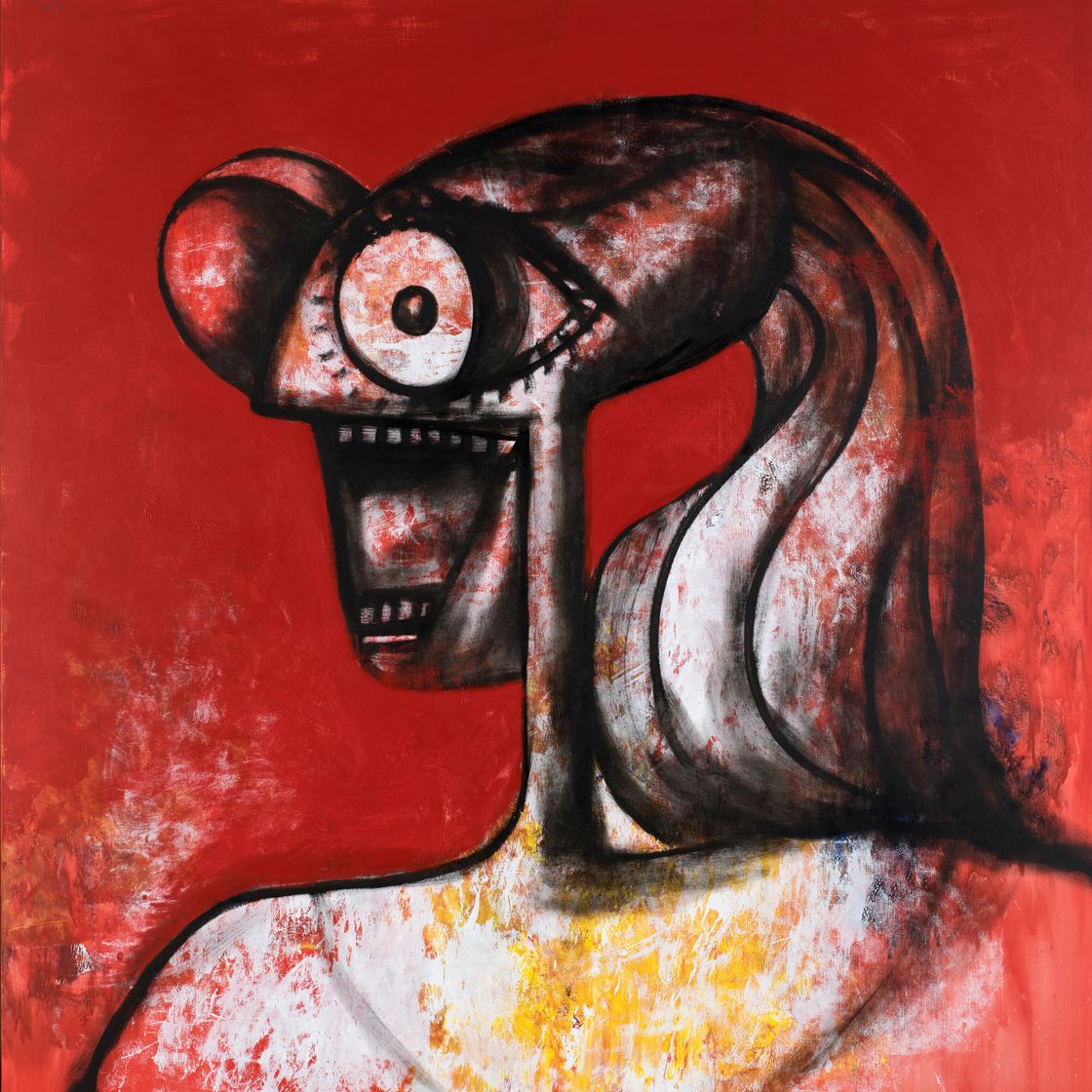 George Condo — Красная Кричащая женщина, изображение 1