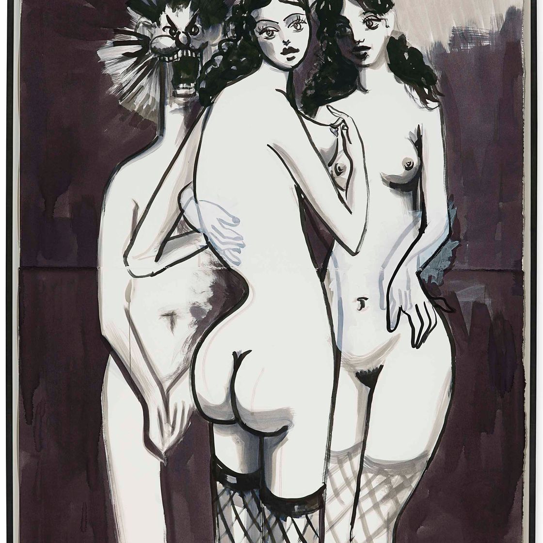 George Condo — Три обнаженные натуры