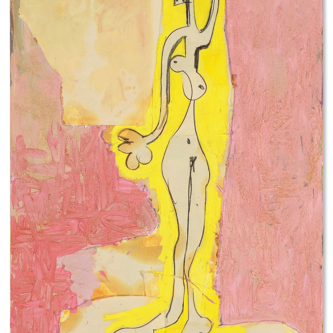George Condo — Розовая обнаженная в тюрьме