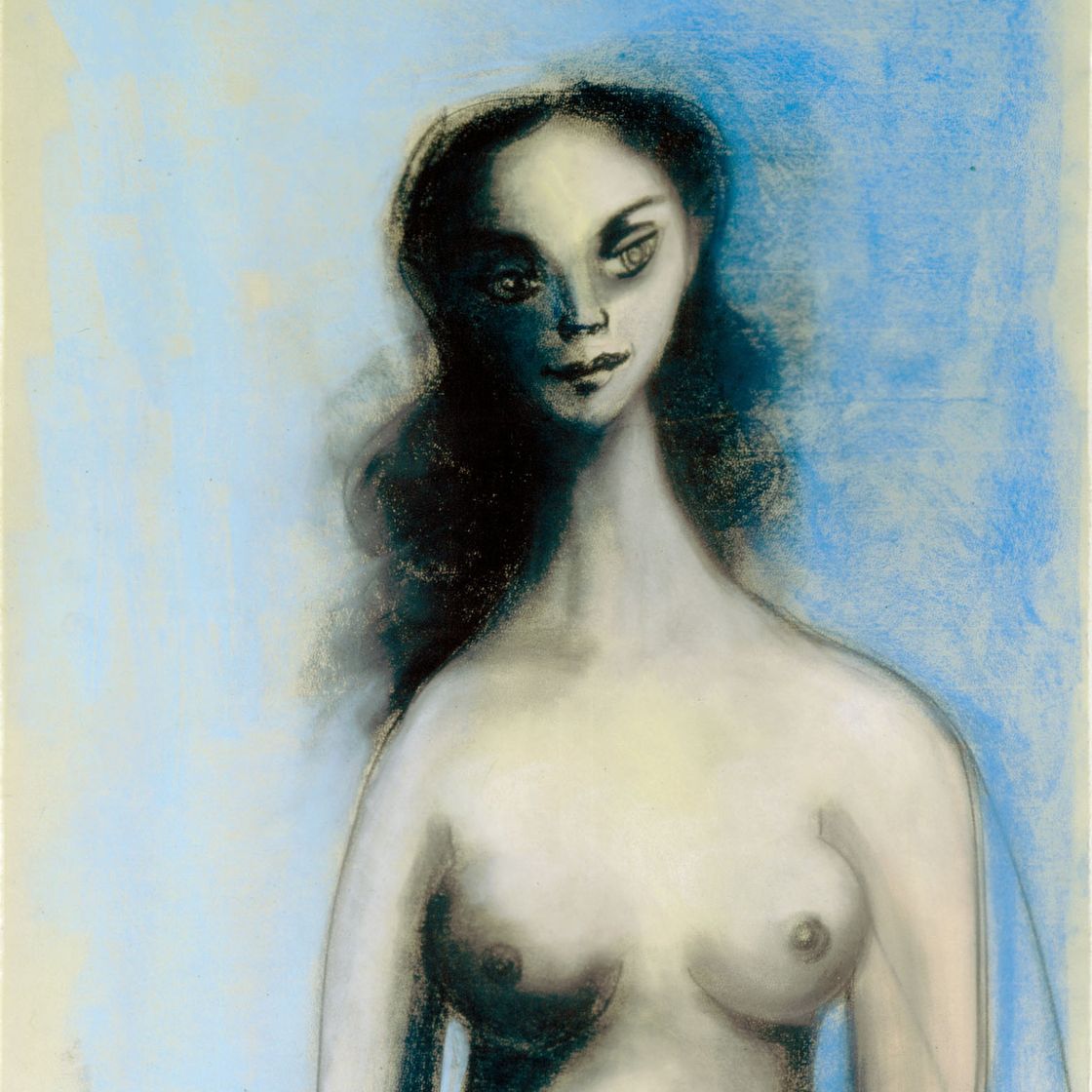 George Condo — Голубая Обнаженная натура