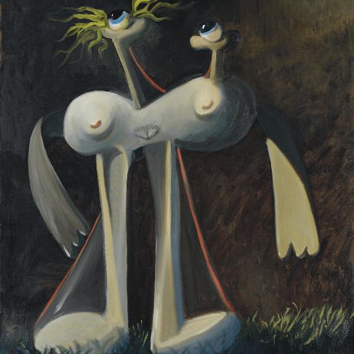 George Condo — Ночная обнаженная натура