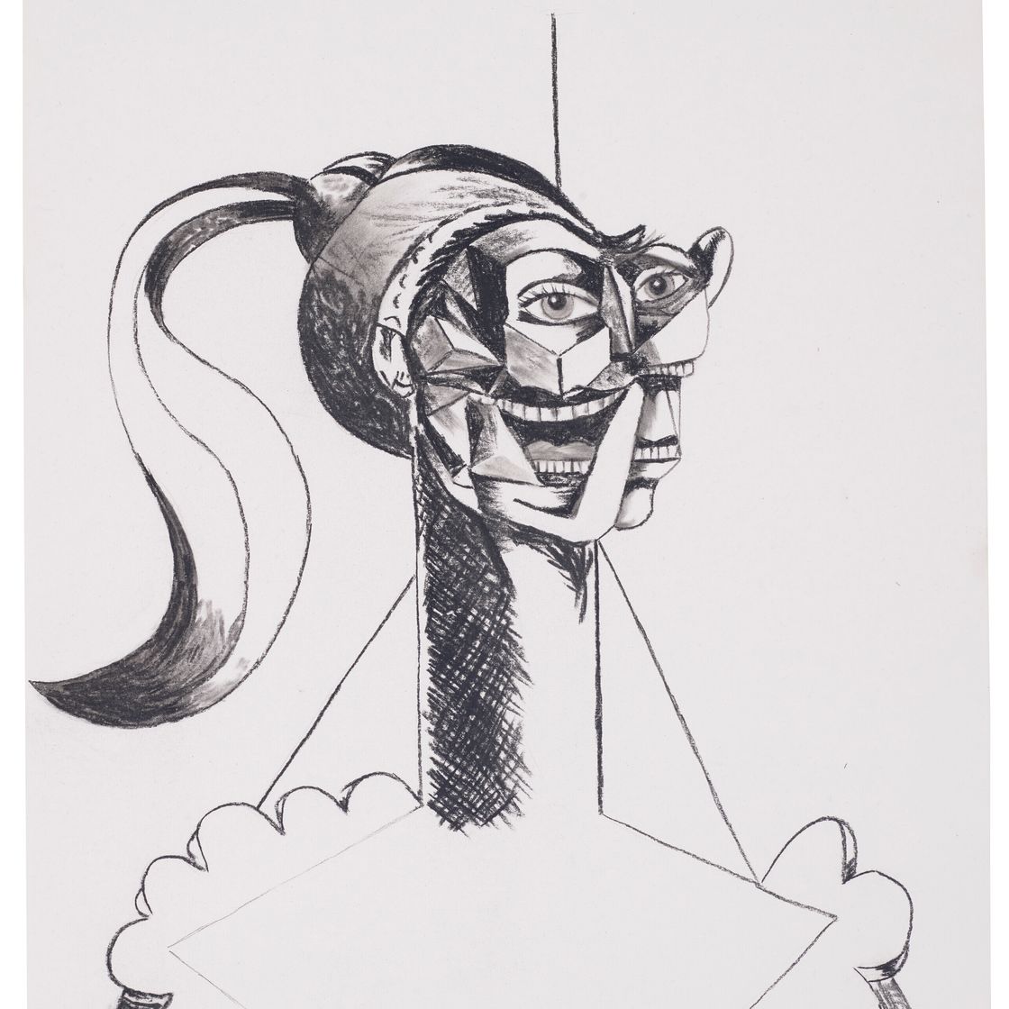 George Condo — Исследование женского портрета, изображение 1
