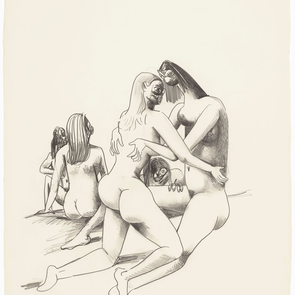 George Condo — Композиция оргии
