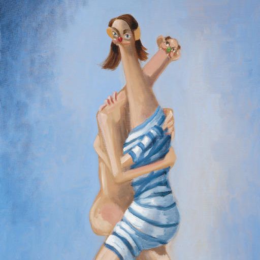 George Condo — Стоящий купальщик