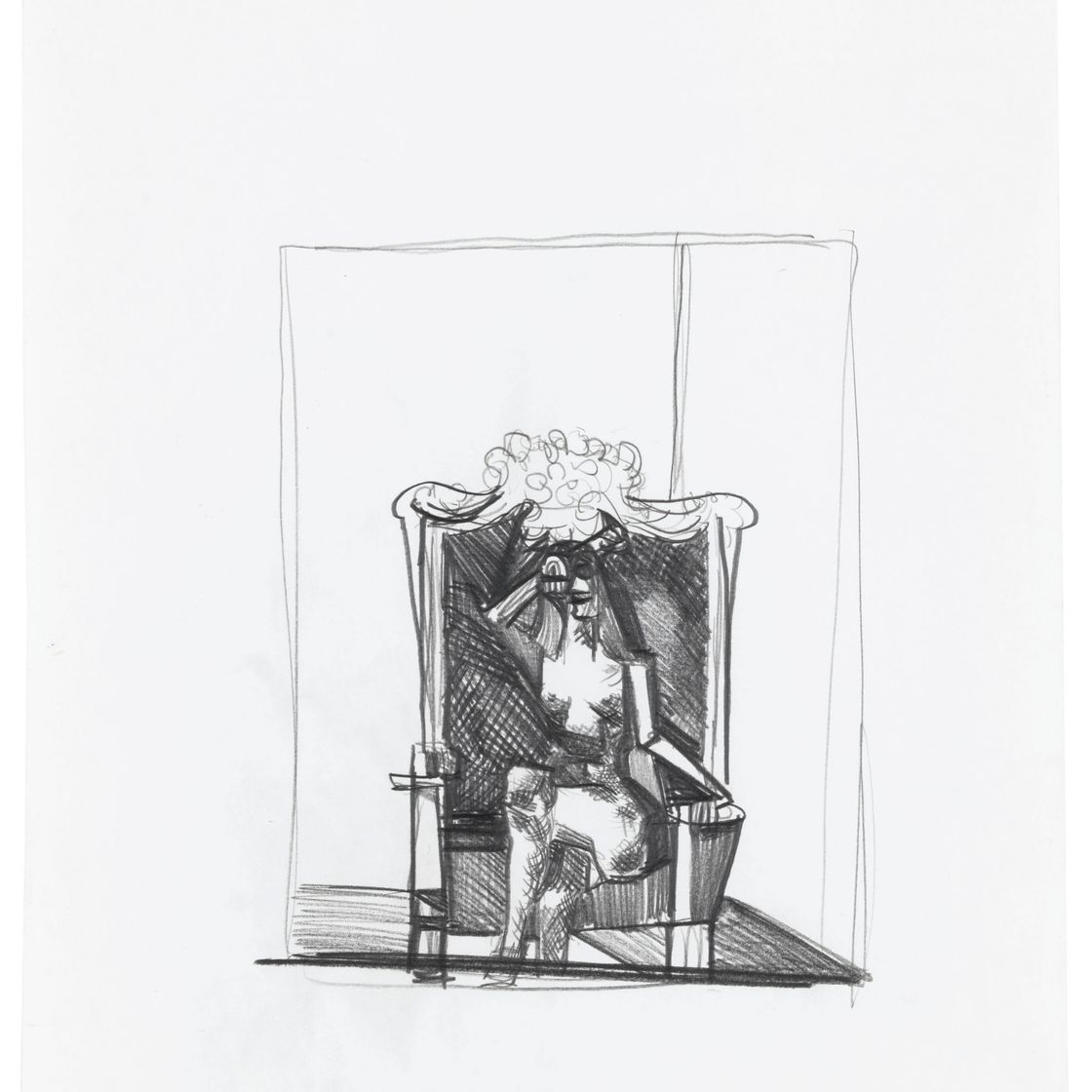 George Condo — Сидящая на троне женщина