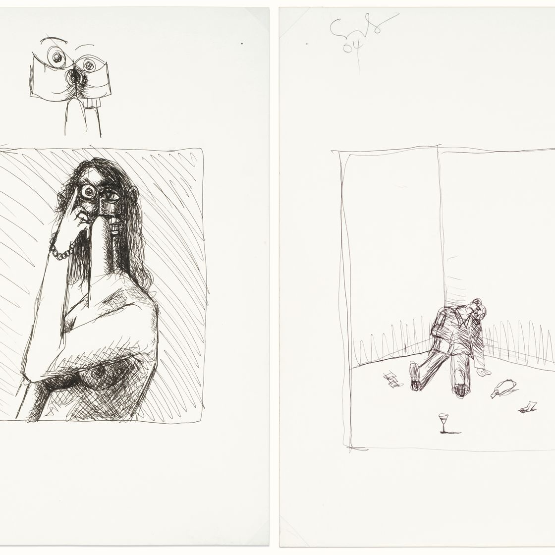 George Condo — Мыслитель/Пьяница