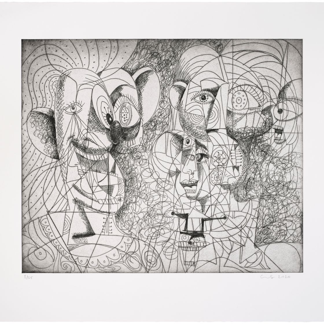 George Condo — Смеющаяся клоунская композиция