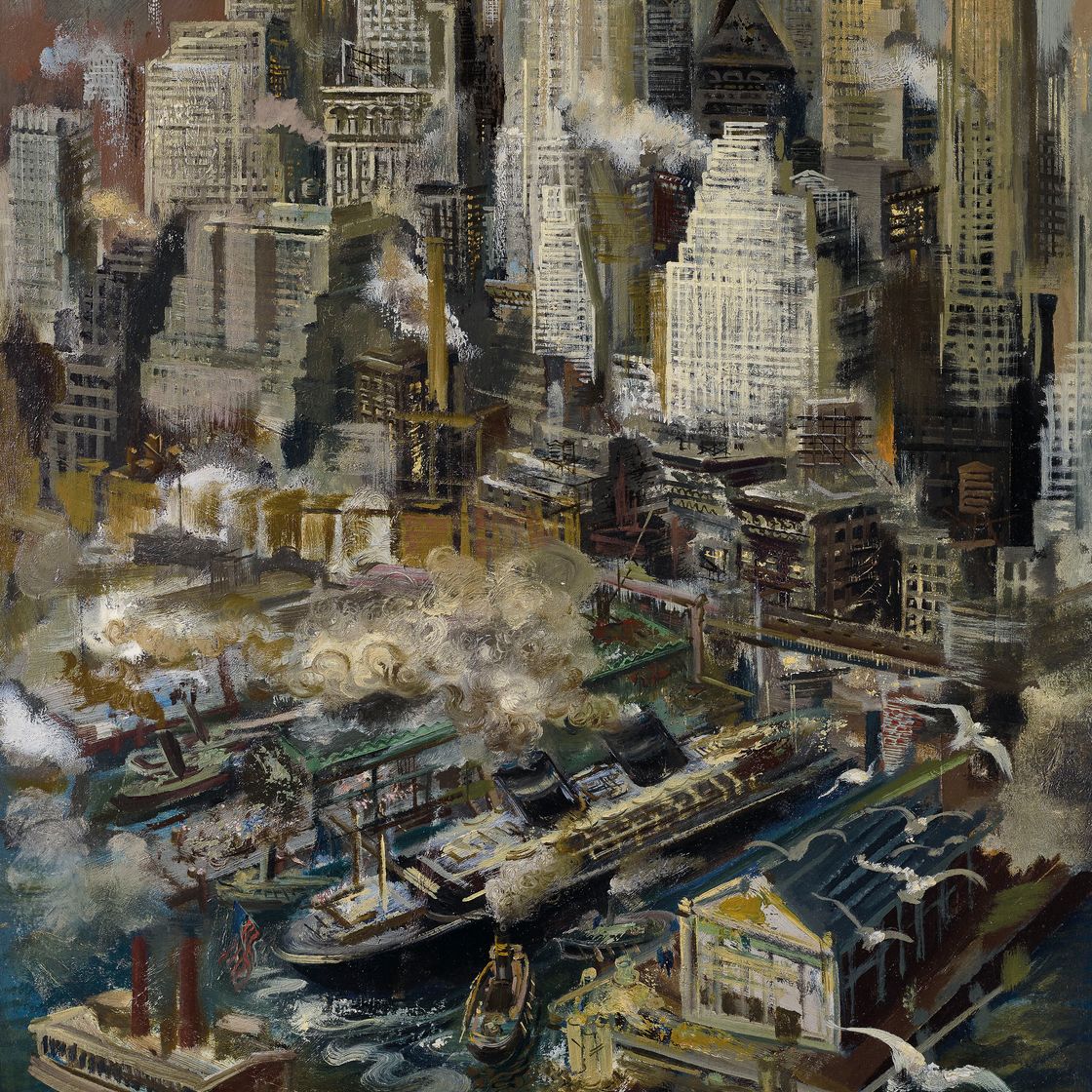George Grosz — Нью-Йоркская гавань