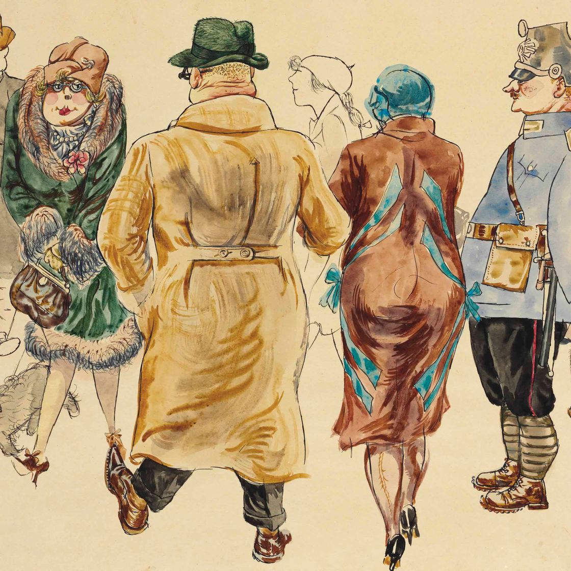 George Grosz — Мужчины (набережная)