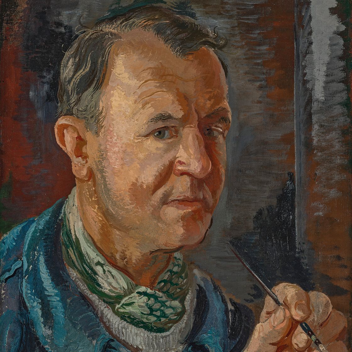 George Grosz — Автопортрет кистью, изображение 1