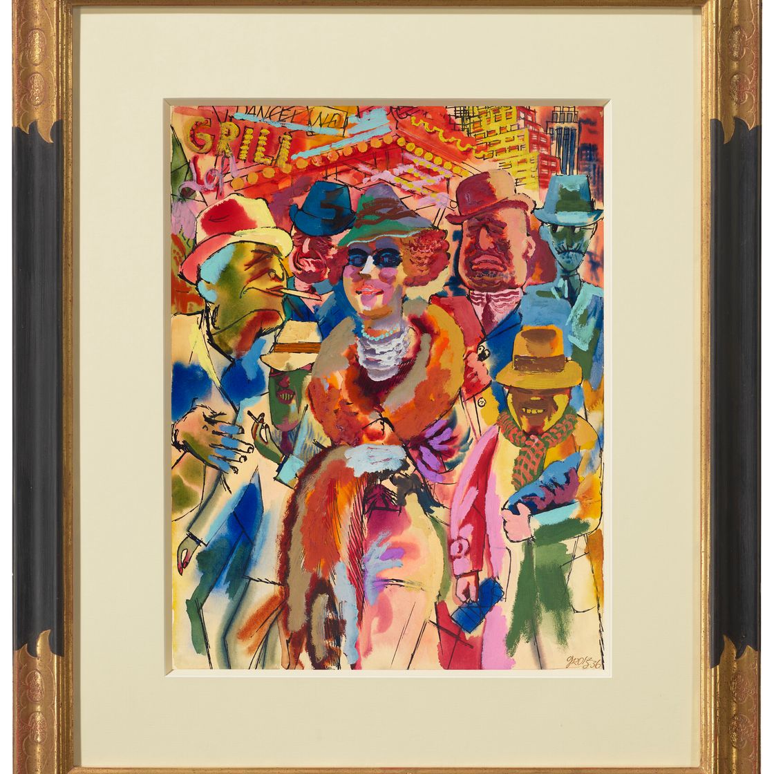 George Grosz — Бродвей (прямая сторона); Гаванские сигары (обратная сторона), изображение 3