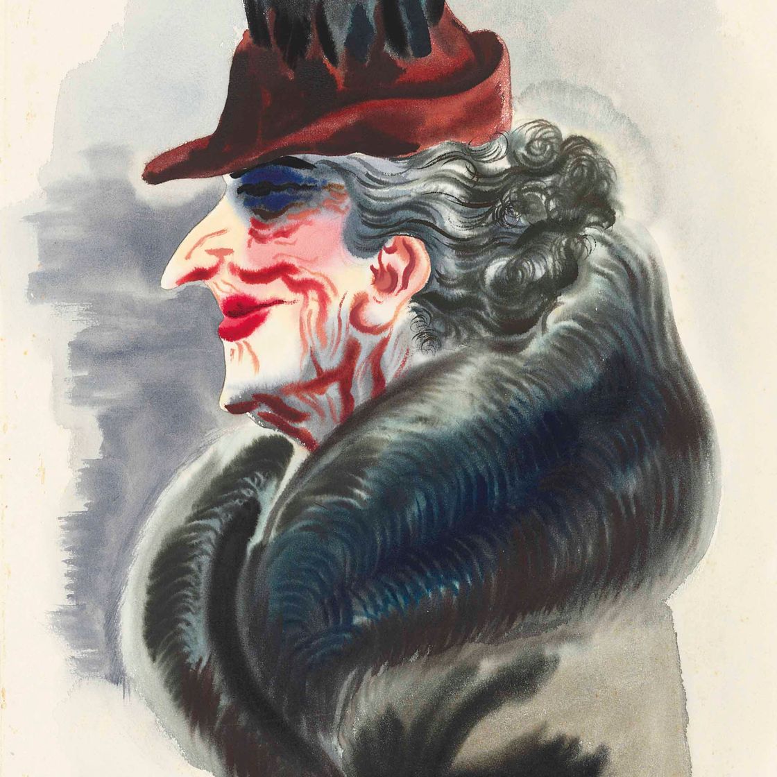 George Grosz — Женщина в шляпе