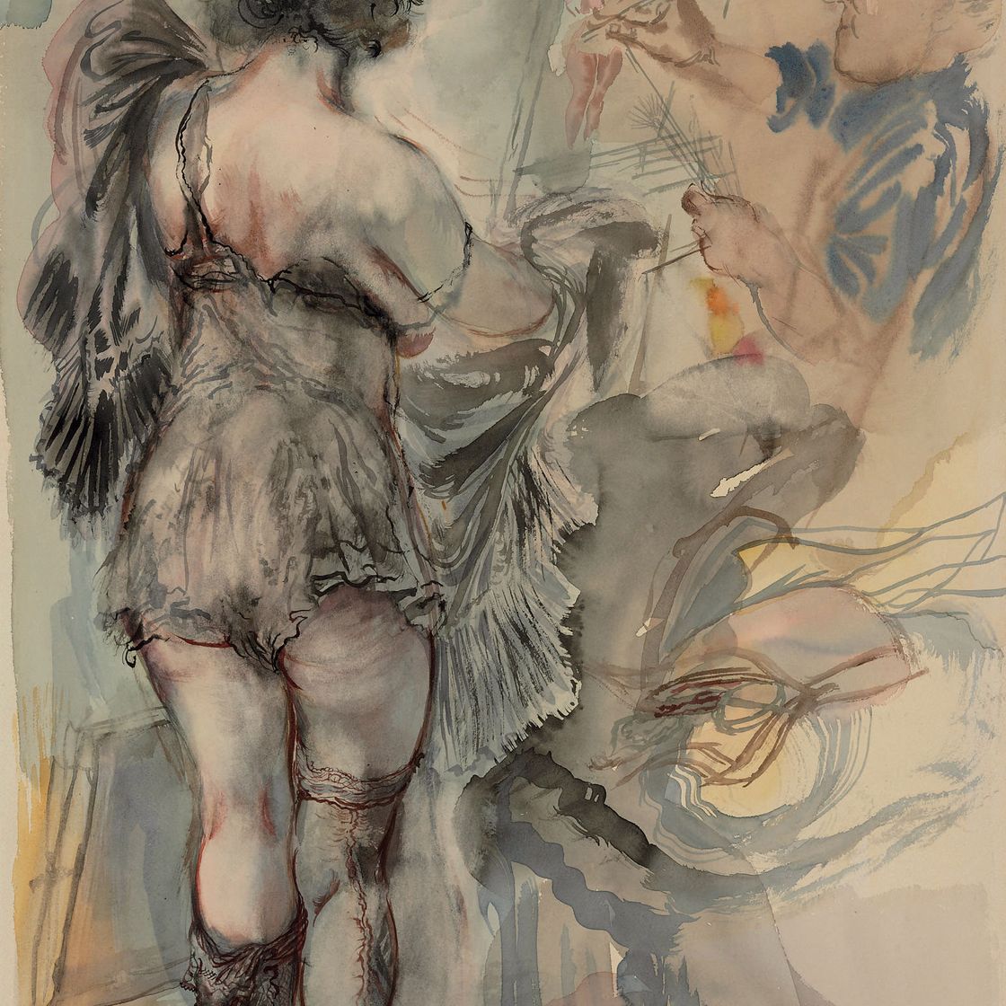 George Grosz — Модель в костюме