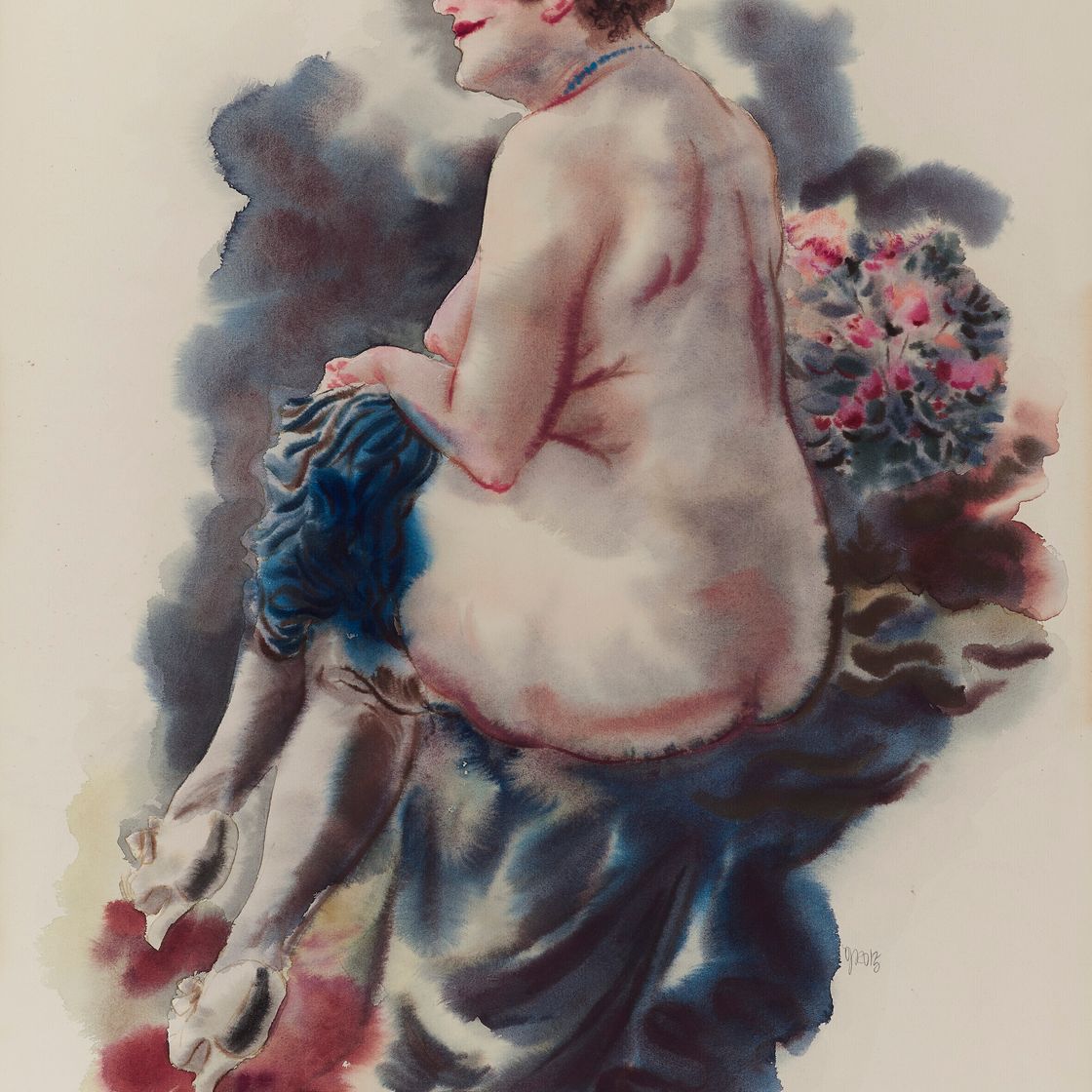 George Grosz — Ситцендер вайблихер акт, изображение 1