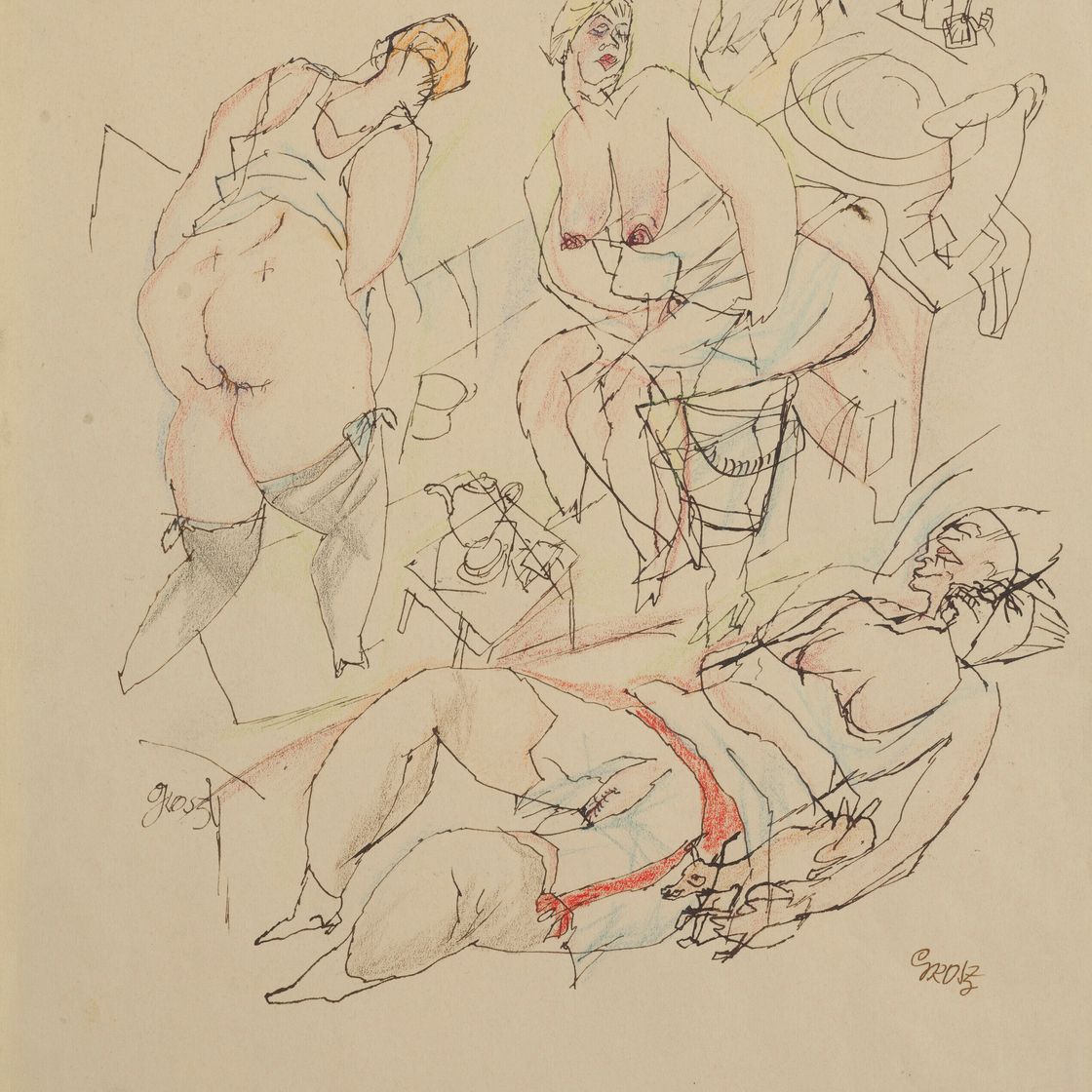 George Grosz — Будуар, изображение 1