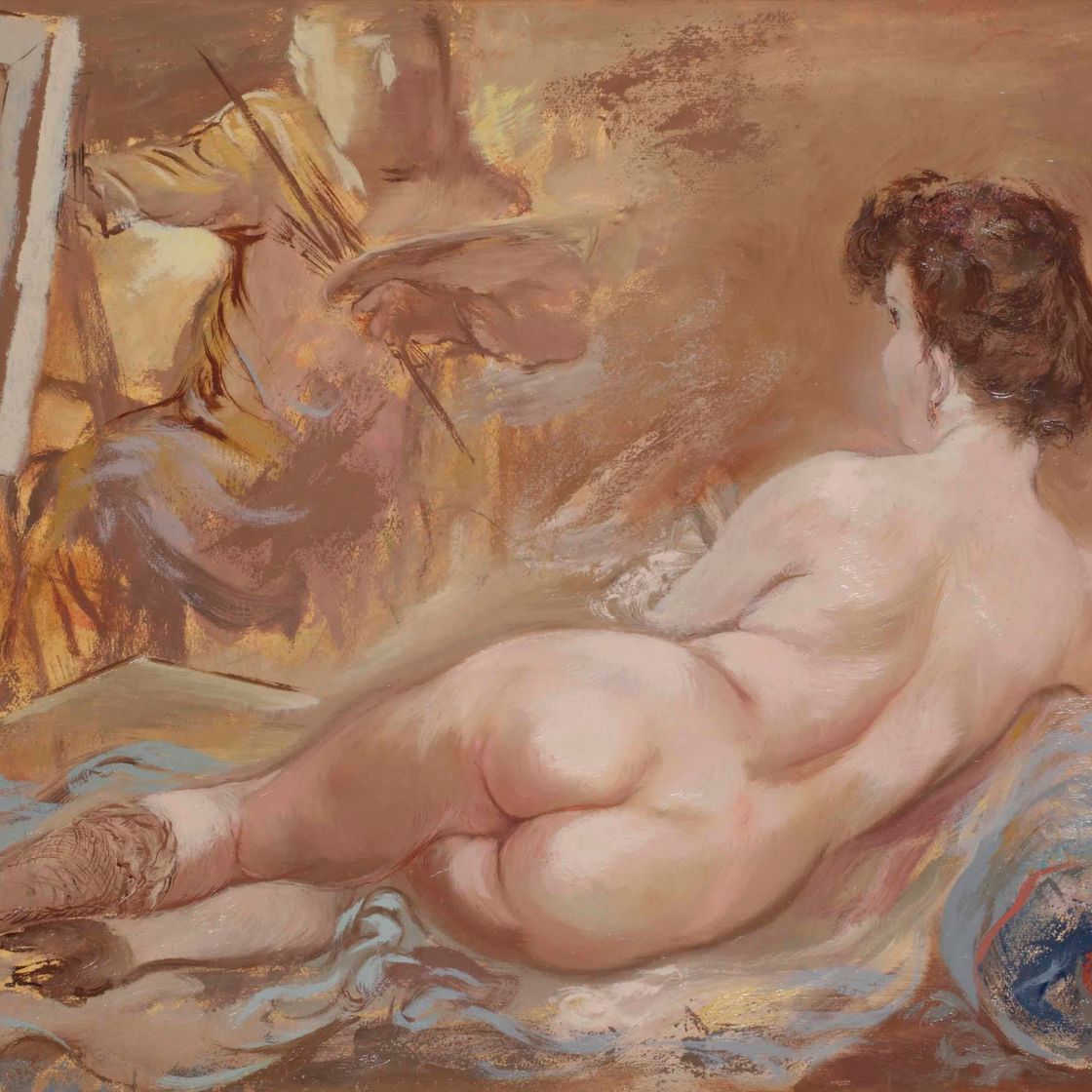 George Grosz — Художник и его жена позируют