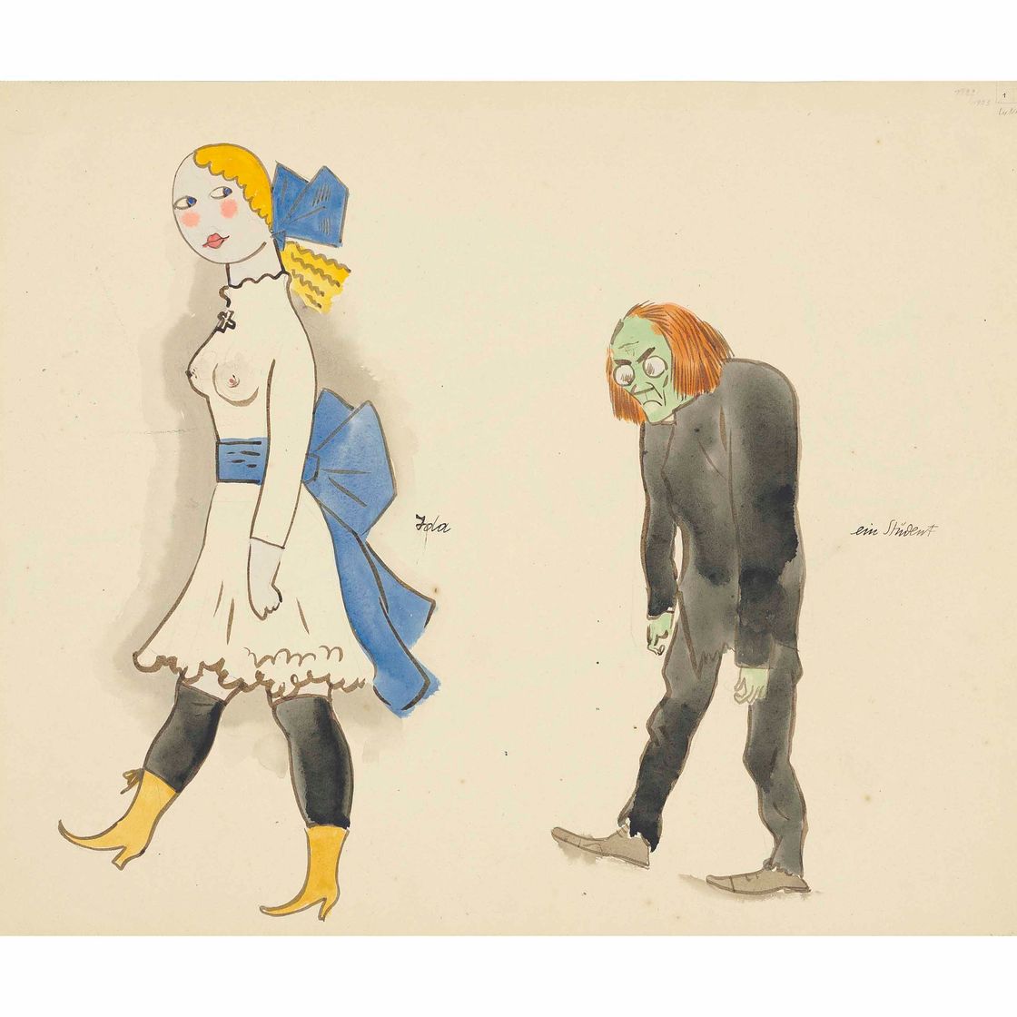 George Grosz — Ида и еще один студент, изображение 1