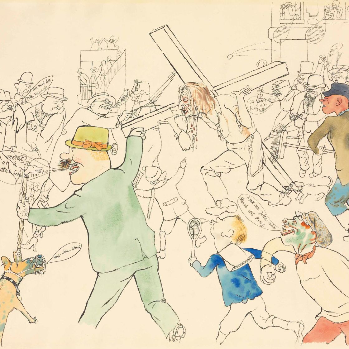 George Grosz — Любовный переполох ( сзади ); Эротическая студия "Цвайер Медхен " ( сзади )
