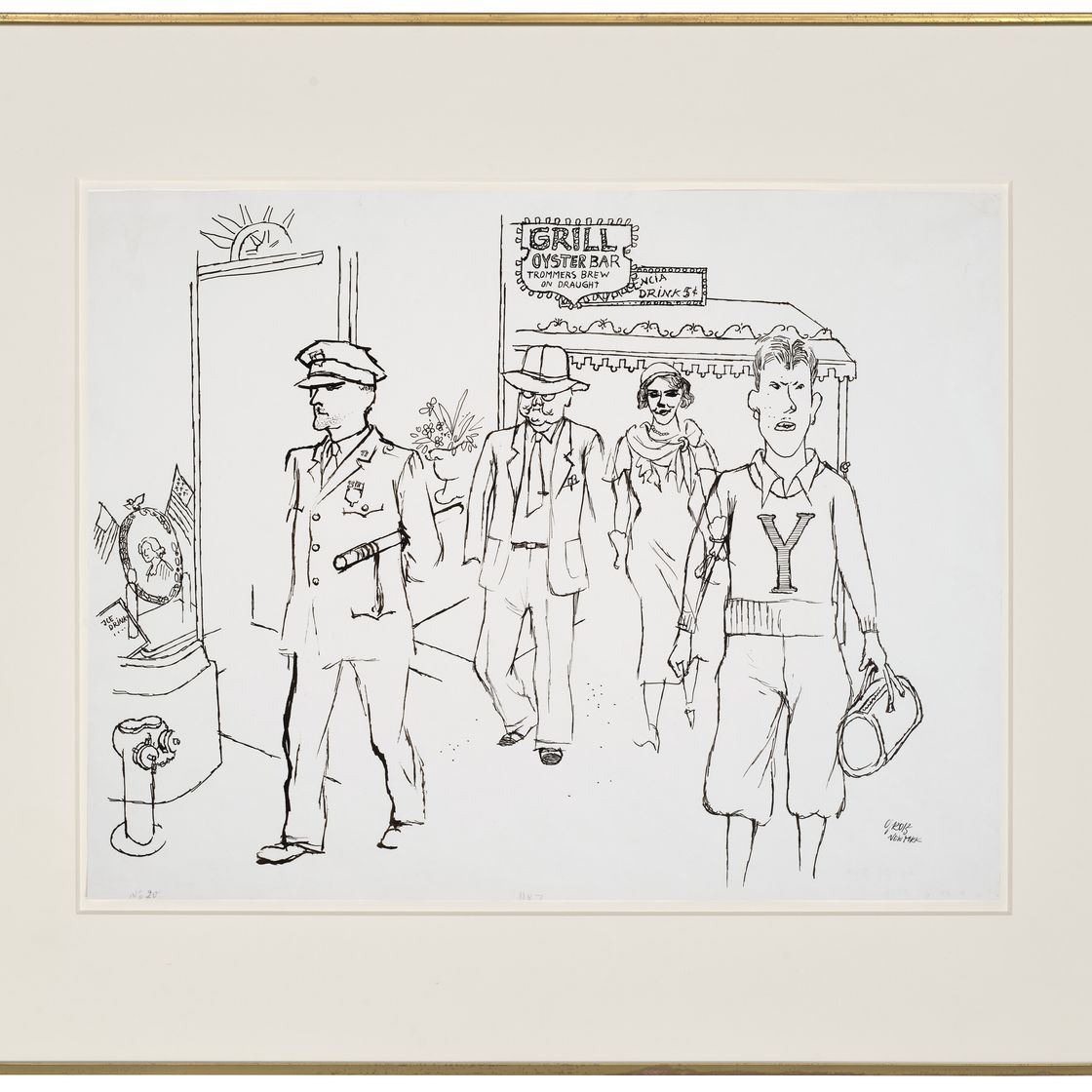 George Grosz — Гриль-устричный бар, Нью-Йорк, изображение 2