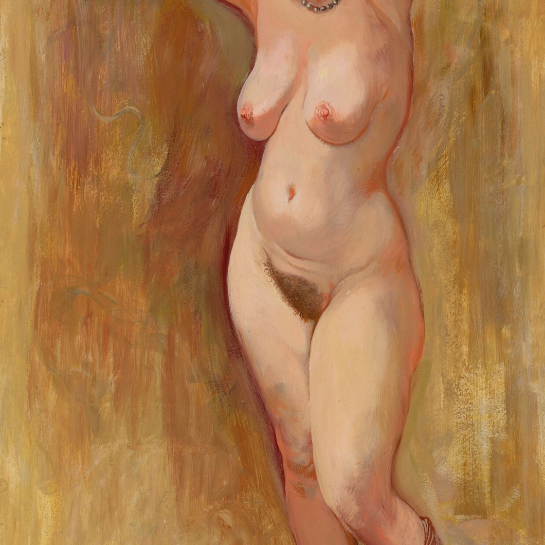 George Grosz — Стоящая Обнаженная Женщина, изображение 1